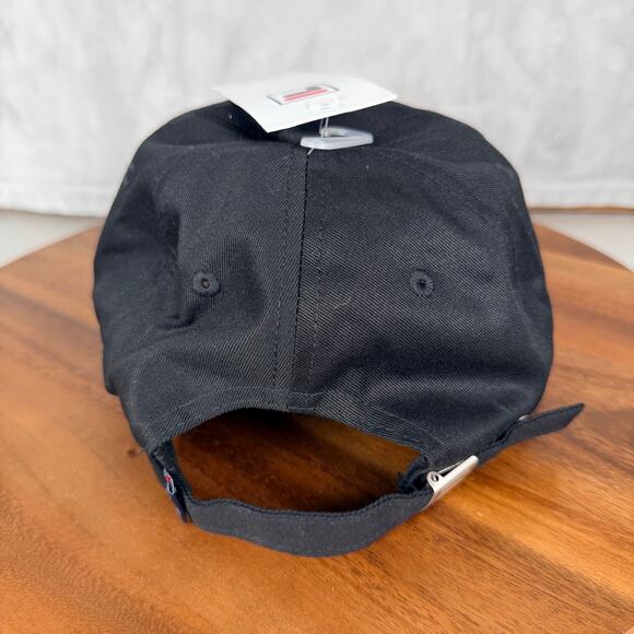 FILA Hat Black with Logo One Size Cotton Baseball Cap Adjustable Buckle - Picture 4 of 11